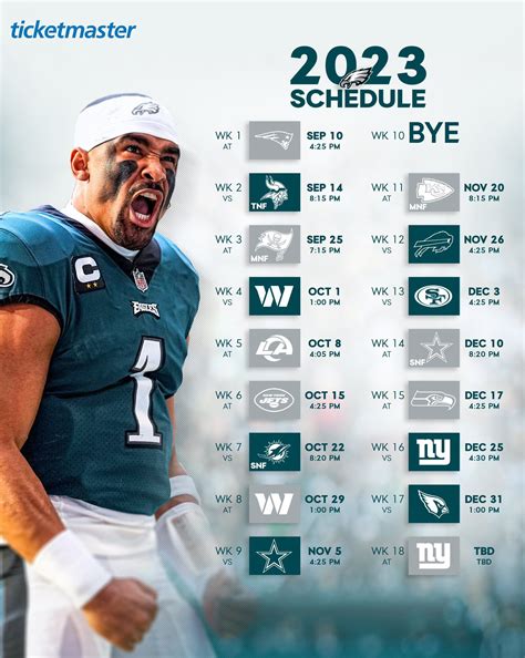 eagles standing 2023|eagles 2023 schedule.